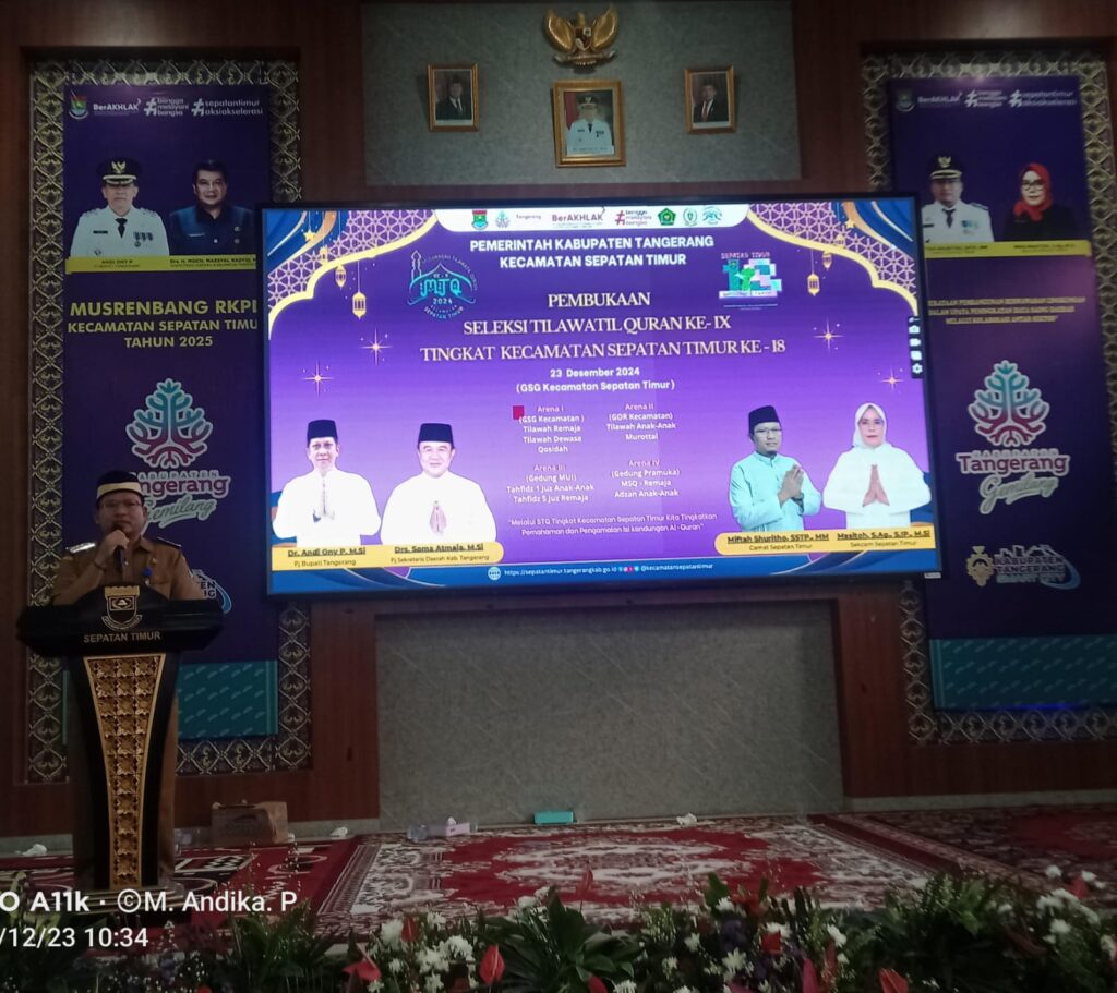 Pembukaan STQ Ke-IX Tingkat Kecamatan Sepatan Timur Ke-18, Camat Ajak Masyarakat Amalkan Al-Qur’an