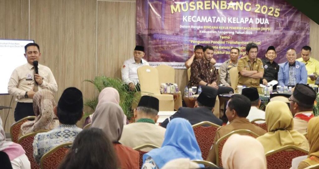 Camat Kelapa Dua Sampaikan Beberapa Usulan Skala Program Prioritas Saat Membuka Musrenbang Kecamatan Kelapa Dua
