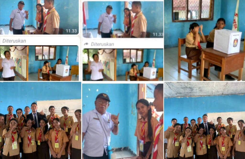 Serasa Pilpres, Pesta Demokrasi Pemilihan Ketua dan Wakil Ketua Osis SMPN 1 Reok berlangsung LUBER dan JURDIL”
