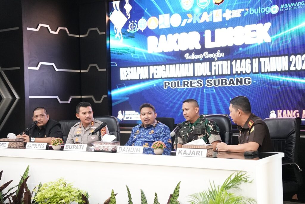 Rakor Linsek OPS Ketupat Lidaya 2025,Polres Subang Pastikan Jalan Baik