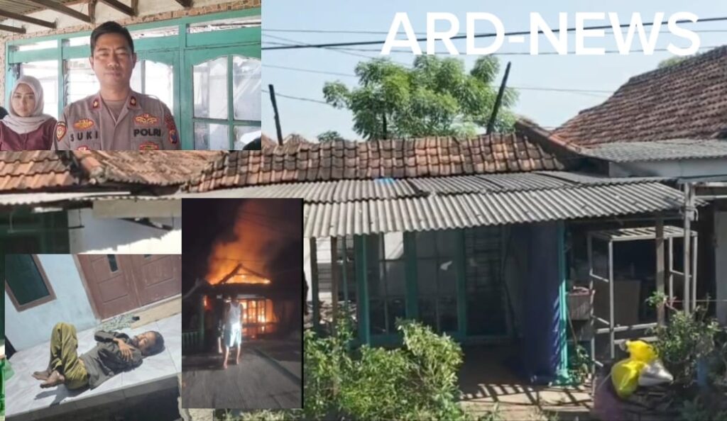 Diduga Dibakar Pemilik yang Alami Gangguan Kejiwaan, Rumah Di Beji Pasuruan Ludes Terbakar