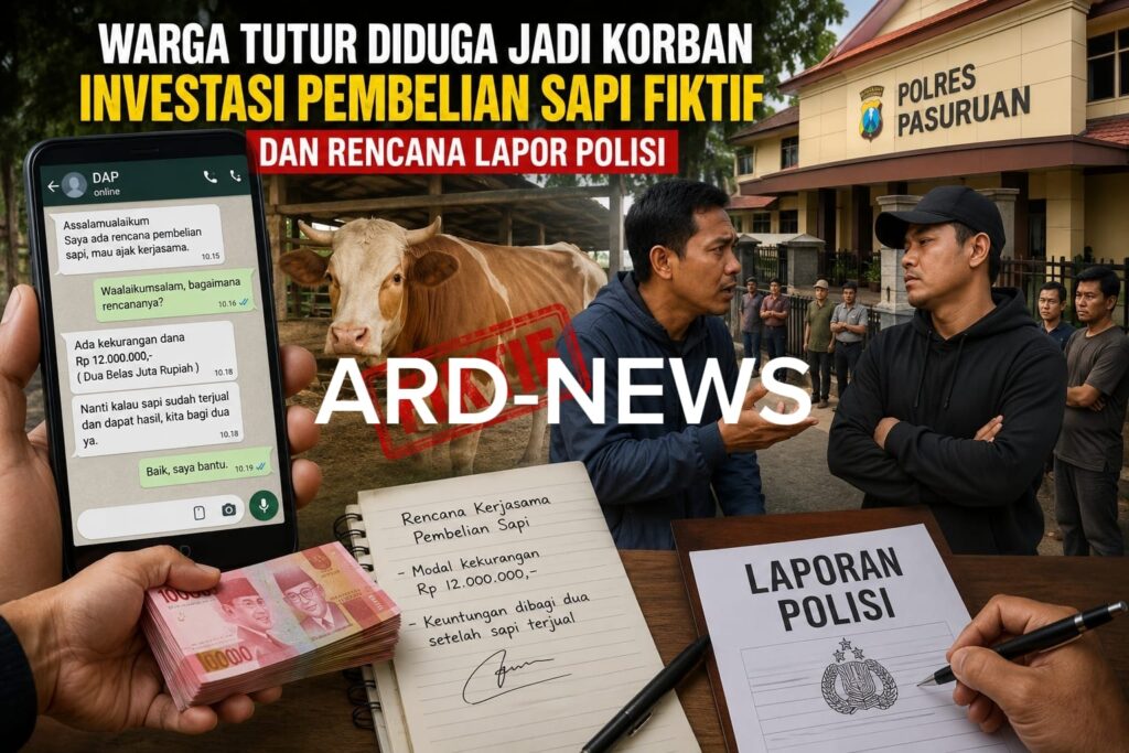 Dugaan Investasi Sapi Fiktif Berujung Penganiayaan, Warga Tutur Pasuruan Bakal Tempuh Jalur Hukum