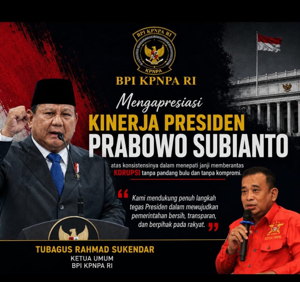 BPI KPNPA RI Apresiasi Langkah Presiden Prabowo, Percaya Plt Jampidsus Rudi Margono Tuntaskan Penegakan Hukum