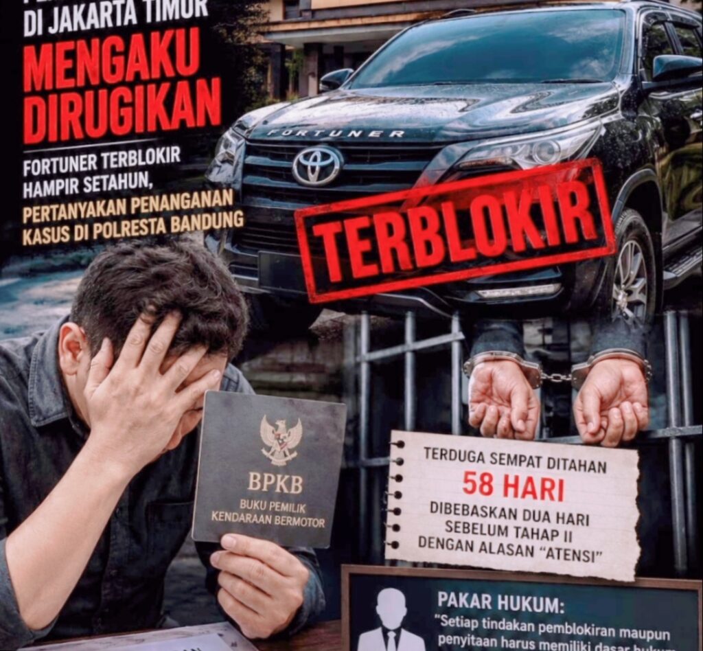 Pemilik Rental di Jakarta Timur Rugi, Fortuner Terblokir Hampir 1 Tahun